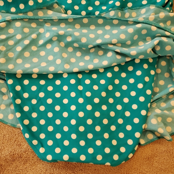 Target Teal Polka Dot skirted one piece swim suit - Picture 7 of 7